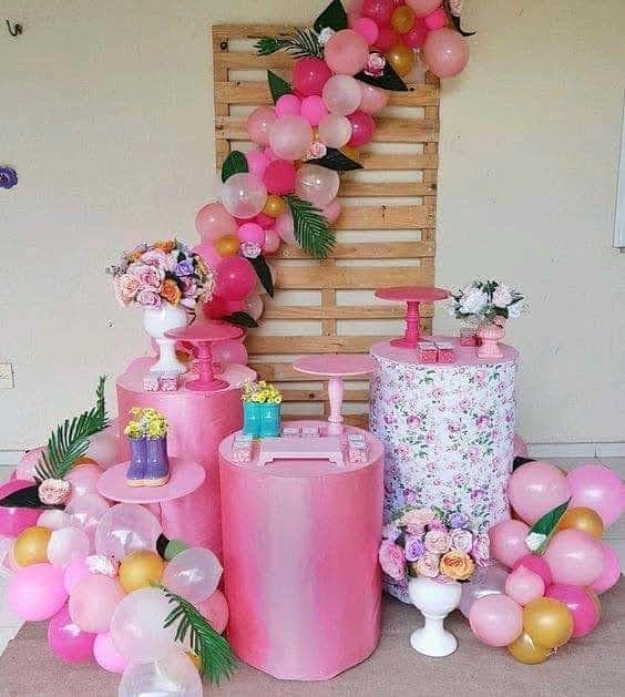 Pastel Pink Birthday Theme Styling