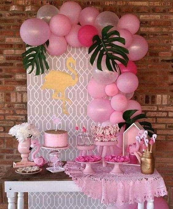 Tropical Balloon Arch & Dessert Station