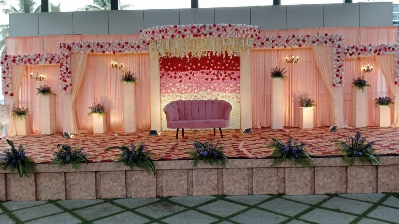 Pastel Pink Wedding Reception Pavilion