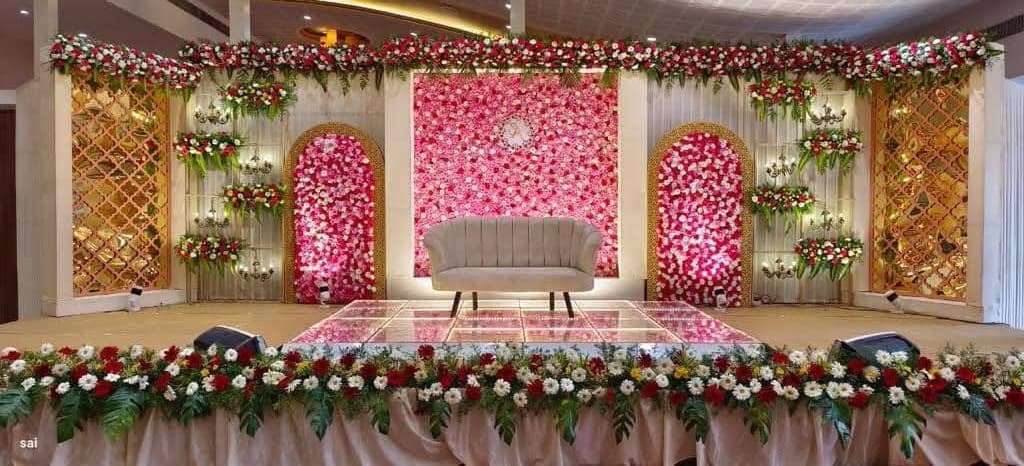 Luxury Floral Mandap & Glass Dance Stage